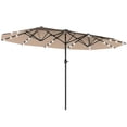 thumbnail image 1 of Outsunny Parasol de Terrasse Double Face 174 Pouces, Ombre Solaire, Kaki, 1 of 10