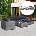 thumbnail image 1 of Costway Ensemble de Meubles de Patio en Rotin 6 Pcs avec Housses de Coussin Gris, 1 of 1