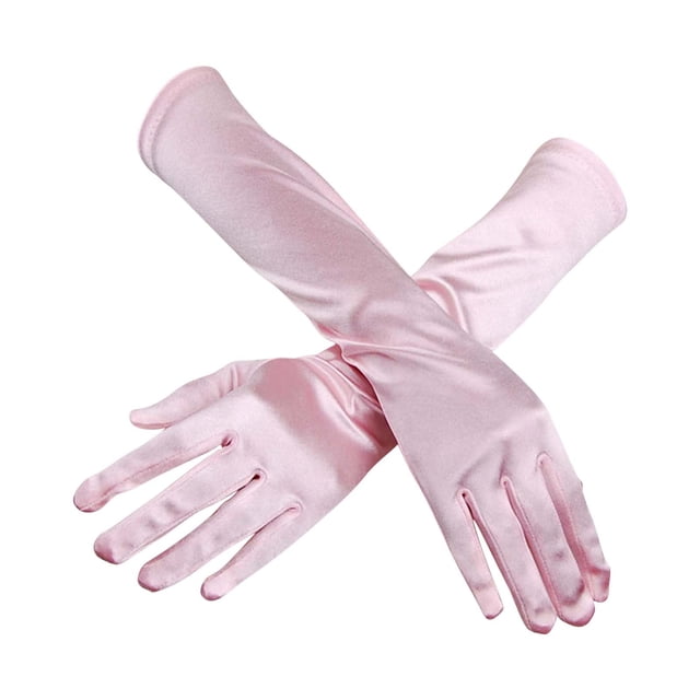 jovati Gants Longs en Satin pour Femmes Opéra Mariage Soirée Bal