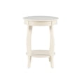 thumbnail image 3 of Bowery Hill Table d'Appoint Rond en Bois Blanc Cassé avec Rangement 18,5 Pouces Non Assemblé, 3 of 6