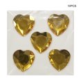 thumbnail image 4 of Heart Rhinestone Stickers Acrylic Crystal Gems Styling Clothes Scrapbooking DIY Multipurpose Decorative Handheld Clothes Scrapbooking DIY Crafts Necklace Yellow, 4 of 6