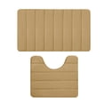 thumbnail image 2 of Bathroom Rugs and Mats Sets,Foam Bath Mat Set Bathroom Rugs Practical for 2 Pcs Toilet Mats Soft Comfortable Water Absorption Non-Slip Thick Machine Washable Easier to Dry Dark, 2 of 8