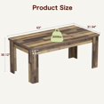 thumbnail image 2 of Ourlova 63in Dining Table for 4-6 Farmhouse Dinner Kitchen Table for 4 with Large Tabletop Rectangular Dining Room Table for Kitchen Living Room Easy Assembly Retro Brown/Thickened Tabletop, 2 of 5