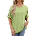 thumbnail image 2 of DPTALR Womens Print Tops Short Sleeve Out Blouse Funny Round Neck T-Shirt Tops, 2 of 7