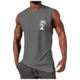 thumbnail image 2 of Summer Fashion Men's Vest Coconut Tree Small Pattern Shoulder Design Minimalist Style Casual Sleeveless Top, 2 of 6