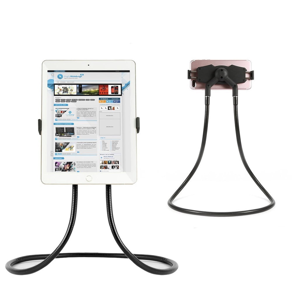 Adjustable Cell Phone Holder Universal Tablet Mobile Phone Stand Holder Lazy Neck Mount Bracket for 4-11in Smart Devices