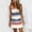 Blue, variant on Sexy Dress Women Casual V-Neck Sleeveless Bandage Stripe Printing Loose Vest Sling Dress Date Night Dress on Clearance