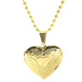 thumbnail image 2 of Collier Médaillon Photo Plaqué Inox Ouvrable Pendentif Souvenir Cadeau, 29x28mm Doré, 2 of 8