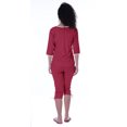 thumbnail image 4 of Moomaya Ensemble de Nuit Uni pour Femmes avec Capri en Coton, 2 Pcs de Chemises de Nuit, 4 of 5