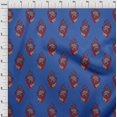 thumbnail image 3 of oneOone Viscose Jersey Fabric Leaves & Floral Block Printed Craft Fabric BTY 60 Inch Wide, 3 of 6
