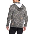 thumbnail image 4 of Chandail à Capuchon Rafraîchissant pour Hommes Unisexe à Imprimé Camouflage, Couvre-Visage et Protection Solaire UPF, Haut à Manches Longues Coupe Raglan avec Tissu Ultraléger Qui Évacue l'Humidité, Capuche Ajustable pour Aventures d'Été Style Décontracté Sportif, 4 of 9