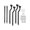 Black, variant on Miangastore Support Rods Iron Black 1Set 7.9x7.1In