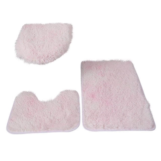 CEHVOM Tie Dyed Plush Carpet Plush Toilet Three Piece Set Non Slip Mat Bath Clearance