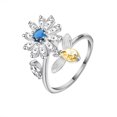 thumbnail image 4 of Womens Anxiety Ring Sunflower Rotating Ring Open Ring Relieves Anxiety Stress, 4 of 9