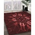 thumbnail image 3 of Ahgly Company Tapis d'Intérieur Rectangulaire Transitionnel Rouge Brique Feu Lavable à la Machine, 7 Pieds x 10 Pieds, 3 of 7