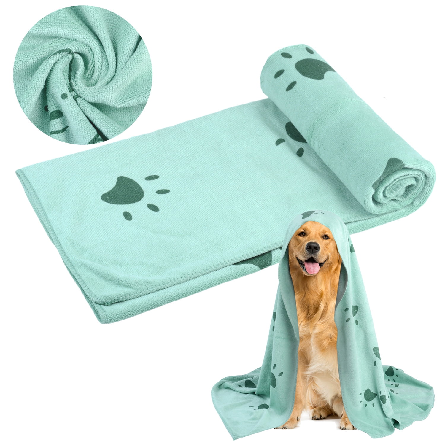 Pet Towel Paw Design Ultra-absorbent Multi-purpose Dog Towel Dog Bath Towel