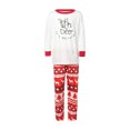 thumbnail image 1 of Diconna Ensemble de Pyjamas de Noël pour la Famille Imprimé Lettre Cerf Hauts Pantalons Barboteuse, 1 of 10