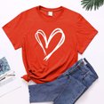 thumbnail image 1 of Jsaierl T-Shirts Imprimés Amour de la Saint-Valentin pour Femmes Été Manches Courtes Col Rond T-Shirts Mignons Polyvalents Défilé T-Shirts Confortables et Doux, 1 of 3