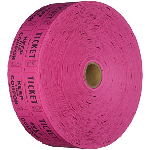 Raffle Tickets 2000 per Roll 50/50: Fuchsia