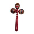 thumbnail image 2 of HILABEE Maraca Professional Triple Head Wood with Clear Sound Hand Percussion Rattle Red, 2 of 9