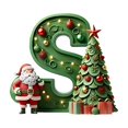 thumbnail image 2 of LSLJS 26 Letters Christmas Tree Decoration Pendant Christmas Tree Ornaments Personalized DIY Christmas Ornaments Christmas Decorations Xmas Tree Hanging Decor Christmas Ornaments, 2 of 5
