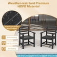thumbnail image 2 of Gymax Ensemble de 6 Pcs pour Salle à Manger de Patio, Ensemble de Table et Chaises d'Extérieur en HDPE Résistant aux Intempéries, Noir, 2 of 6