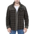 thumbnail image 2 of Men's Winter Jacket Jacket Plaid Plus Velvet Plus Size Winter Windproof And Warm Hooded Pure Cotton, 2 of 9