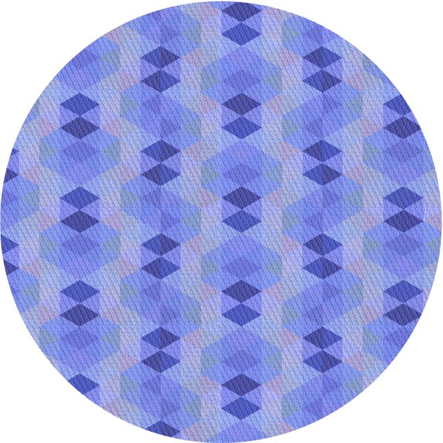 Ahgly Tapis Rond Lavable en Machine Intérieur Transitionnel Bleu Denim, 4 Pieds Rond