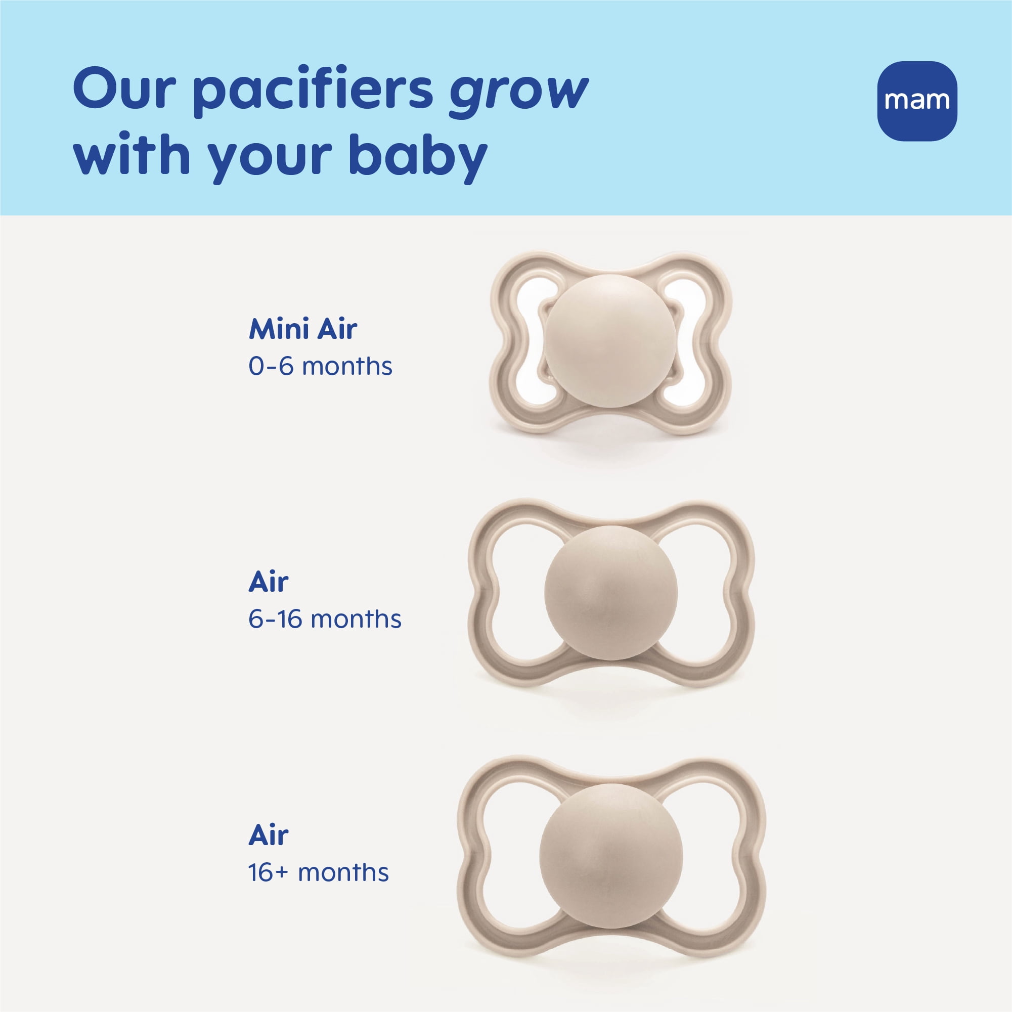 MAM Air Night Pacifiers (2 pack), MAM Sensitive Skin Pacifier 16+ Months, Glow in the Dark Pacifier, Best Pacifier for Breastfed Babies, Assorted, Baby Pacifiers