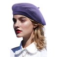 thumbnail image 1 of Béret pour Femme Automne Hiver Léger Respirant Mode Bonnet Uni, 1 of 3