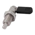 thumbnail image 1 of 1x Indexing Plungers L Type Stainless Plungers Lever Type With Locking Bolts Fine Thread Silver M20-8, 1 of 8