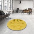 thumbnail image 4 of Ahgly Company Tapis d'Intérieur Rectangulaire Transitionnel Jaune Lavable à la Machine, 7 Pieds x 9 Pieds, 4 of 7