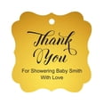 thumbnail image 1 of Darling Souvenir Baby Shower Thank you Favor Tags Custom Hang Gift Tags-Metallic Gold-50 Tags, 1 of 1