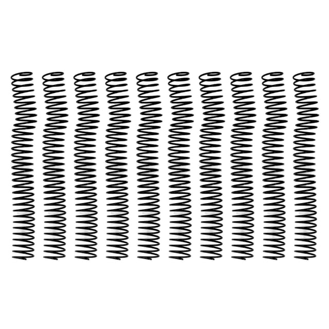 Sheet Binding Comb, Pretty Colour Spiral Binding Coil 10Pcs 29mm Inner Diameter For Page Black