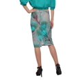 thumbnail image 3 of Moomaya Jupe Imprimée Longueur Genou pour Femmes Grande Taille Jupe en Poly Spandex, 3 of 6