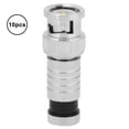 thumbnail image 1 of 10pcs BNC Compression Male Connector FR Coaxial Q9 Adapter for RG59 CCTV Systems, 1 of 1