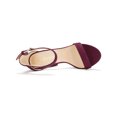 thumbnail image 4 of BLISSFUL STEP Women's Shoes Faux Suede Ankle Strap Open Toe High Chunky Heel Platform Sandals Burgundy 7, 4 of 7