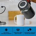 thumbnail image 2 of Kenmore 1.7L Electric Kettle Portable Electric Glass Kettle with Temperature Control Digital Display, Lid Glass Electric Kettle, Black, 2 of 7