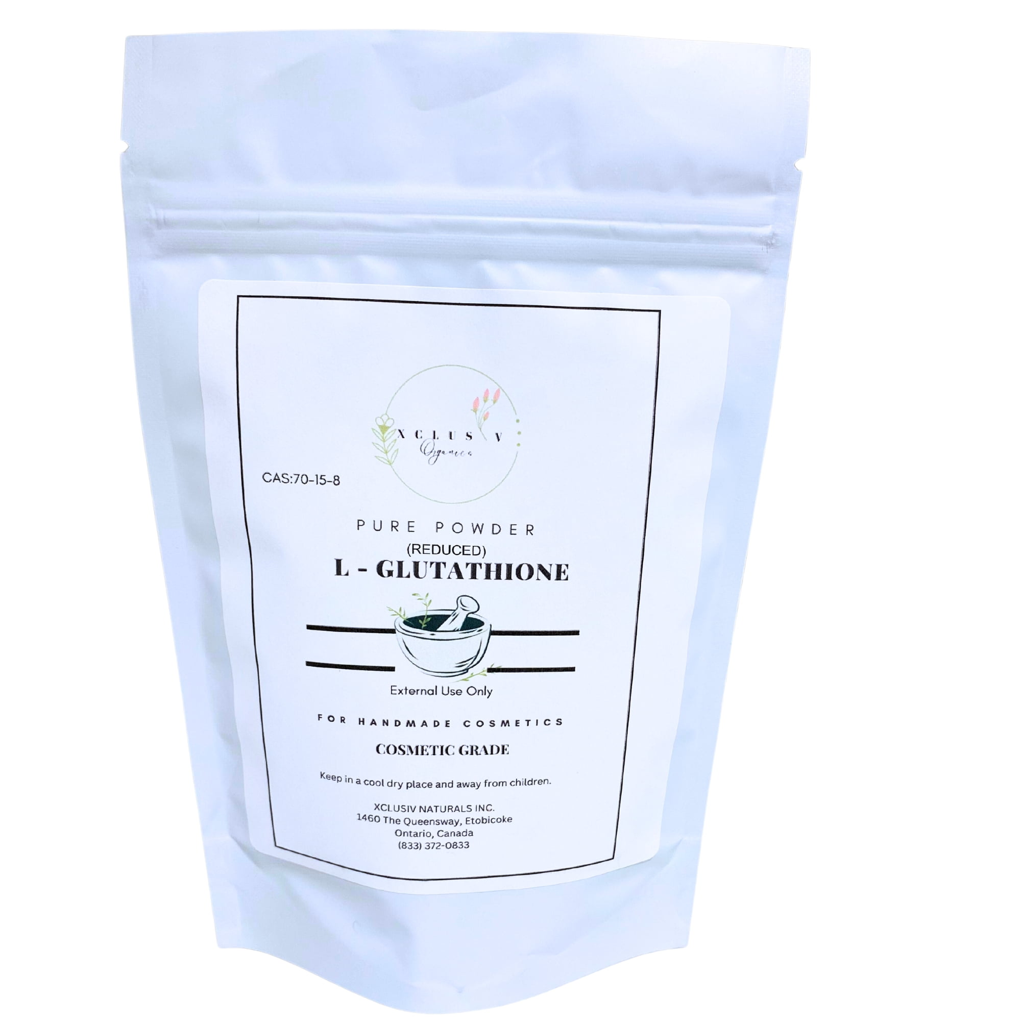 Xclusiv Organics Pure L-Glutathione Powder Reduced Glutathione 10g