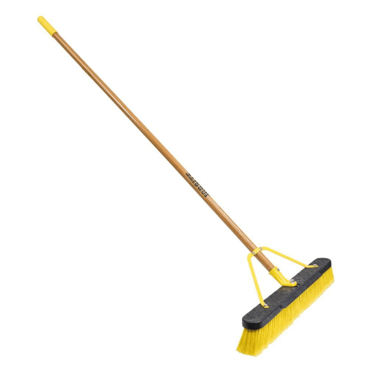 Quickie Job Site 24-inch Indoor Outdoor Push Broom Set Up with 60-inch Wood Handle