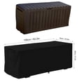 thumbnail image 4 of Deck Box Protective Deck Boxes Storage Patio Waterproof Outdoor Storage Box Waterproof Cover Outdoor Sturdy Patio Deck Box Storage Benches Cover Patio Furniture Covers Black, 4 of 8