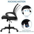 thumbnail image 2 of Dkelincs Mesh Office Chair Computer Desk Chair with 360° Casters & Armrest, Black, 2 of 7