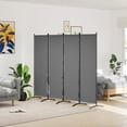 thumbnail image 2 of Outsunny Room Divider, 5.6FT Folding Privacy Screen, Dark Grey, 2 of 10