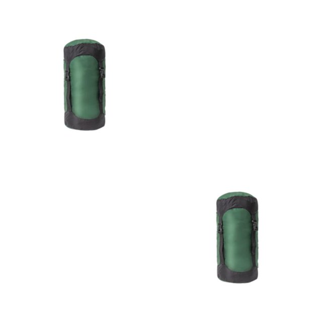 QualitChoice Sac de Compression à Cordon 1/2/3/5 Sac de Rangement pour Articles de Voyage Sacs Secs Équipement pour Camping Randonnée Accessoires d'Escalade Vert/s 2 Pcs
