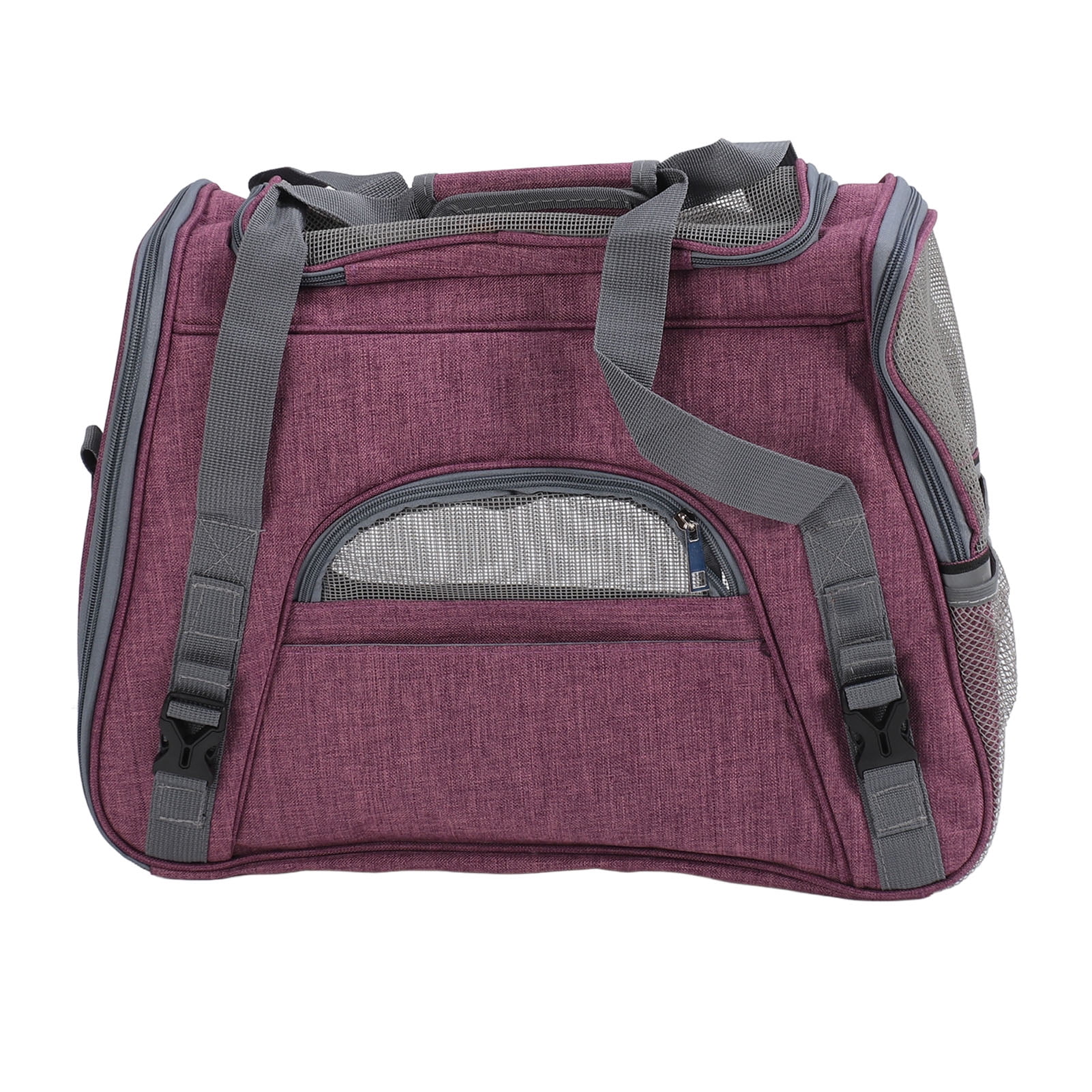 Cat Carrier, Pet Carrier Mesh Breathable Foldable with Mat Shoulder Strap for Camping for Outdoors Rose Red