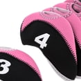 thumbnail image 3 of 10pcs Golf Club Covers, Neoprene Headcover for Golf Club Iron and Pink, 3 of 8