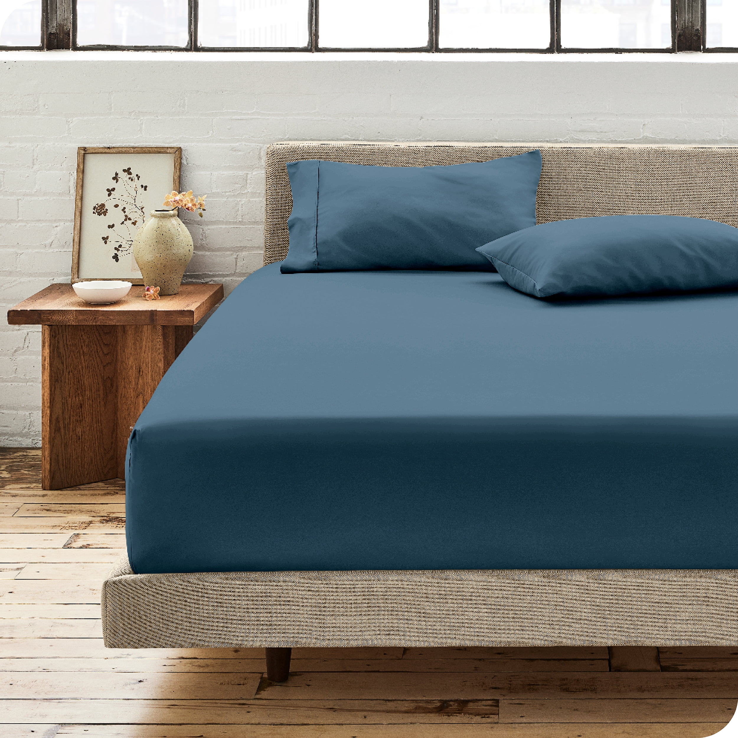 Bare Home Drap-Housse 100 % Coton Biologique - Tissage Percale
