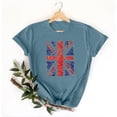 thumbnail image 4 of Pisexur Hauts pour Femmes, Hauts d'Été pour Femmes, Hauts pour Dames, Nouveau Pull à Manches Courtes Col Rond Décontracté Imprimé Bleu,L, 4 of 5