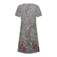 thumbnail image 5 of QIPOPIQ Robes pour Femmes Robe Évasée à Étages Manches Courtes Robes Décontractées Col Rond Robe Midi d'Été Robes Pliantes à Imprimé Offres 2023, 5 of 5