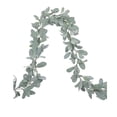 thumbnail image 1 of Flexible Flocked Lamb's Ear Leaf Vine Garland for Wreath Making, Spring Home Decor & Money Leaf Wall Hanging, Bendable Rattan Decoration, 1 of 6